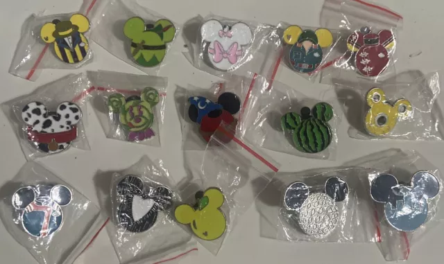 Disney Mickey Mouse HEAD Only Pins lot of 15