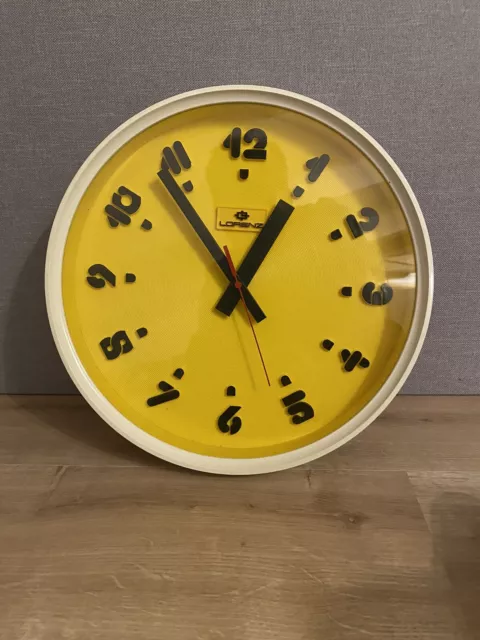 🔺OROLOGIO LORENZ PARETE VINTAGE ANNI 60 70 DESIGN WALL CLOCK braun Seiko UTOPIE
