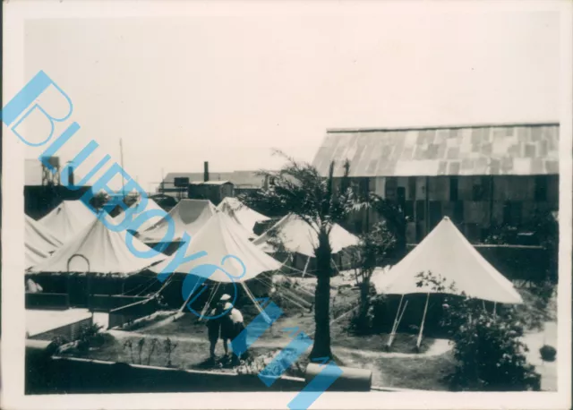 WW2 British Army Camp Egypt Erected Tents 3.5 x 2.5 inches