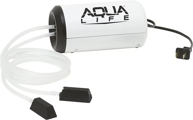 Frabill Aqua-Life Dual Output Aerator | Available in 12V and 110V | 50-Gallon &