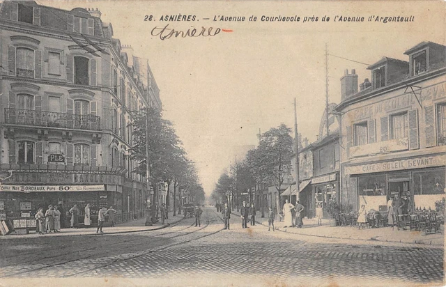 Cpa 92 Asnieres / Avenue De Curbevoie Near Avenue D'argenteuil