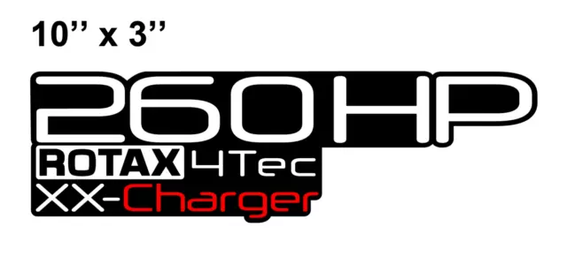 SEA DOO - 260 HP ROTAX - XX-Charger STICKERS DECALS SET OF 2 | 10 x 3 inches