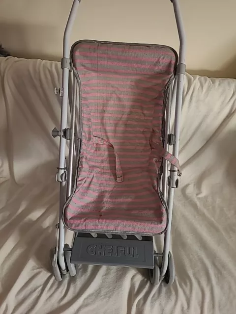 VINTAGE CHELFUL MACLAREN Foldable Dolls Pushchair Pink Grey suit Collectors 20.00 PicClick UK