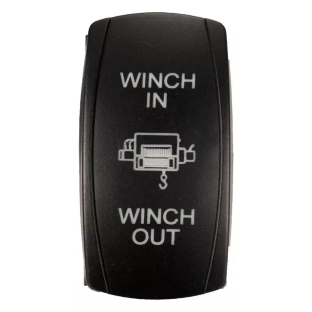 7Pin Laser Momentary Rocker Switch Winch In Winch Out 12V ON-OFF-ON LED8138