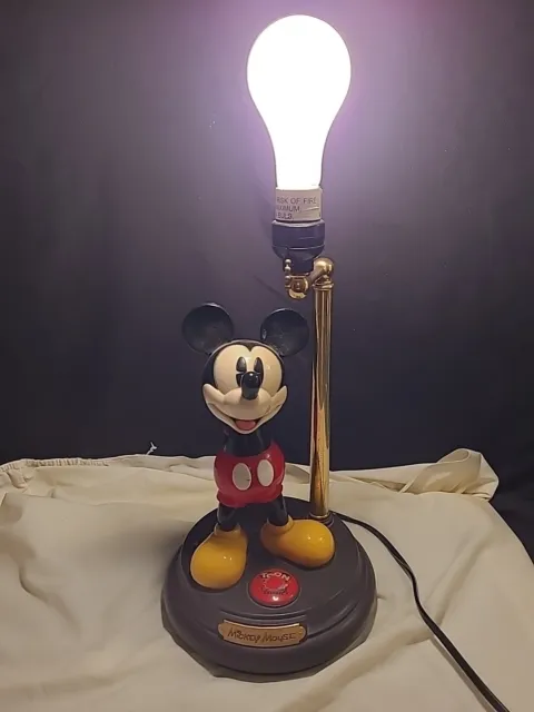 Disney Mickey Mouse Animated Talking Lamp/34oz. Thermos/2 Collectible Spoons 3