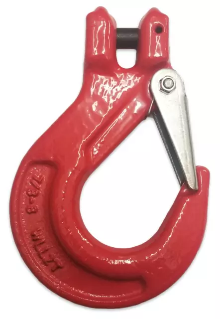 9/32" Grade 80 Clevis Sling Hook w/ Latch (WLL 2 Tons)
