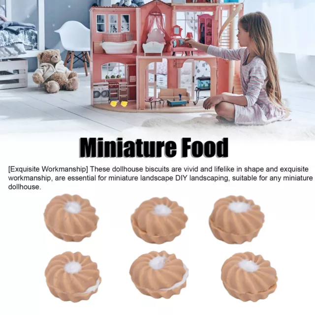 Miniature Food 1:12 Mini Cute Vivid Simulation Exquisite Cream Biscuits