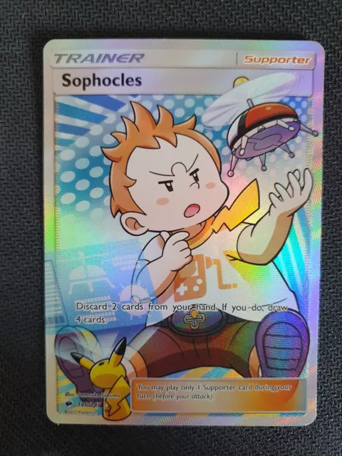 Sophocles - FULL ART - TRAINER - Ultra Rare Burning Shadows - 146/147 - Pokémon