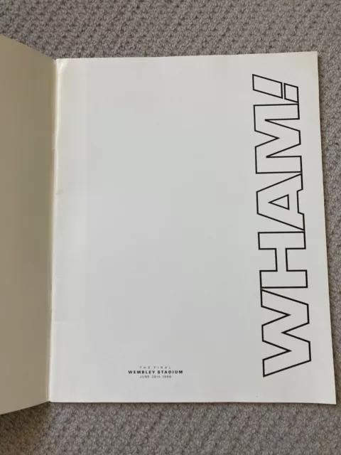 Wham! The Final Concert Programme (28th June 1986) - Very Rare!