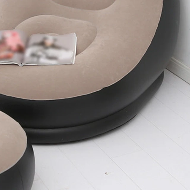 Inflatable Lounge Chair Blow Up Chair Flocking PVC Easy To Clean Durable