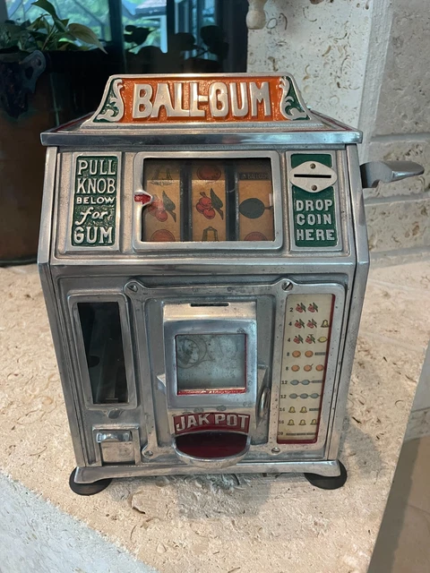 DANDY JACKPOT BALL-GUM ONE CENT Trade Stimulator-EXCELLANT