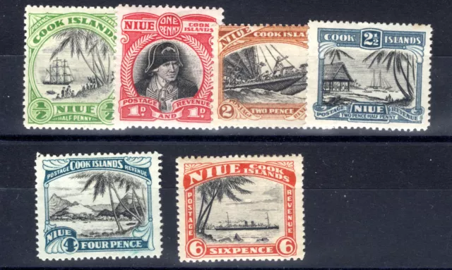 Niue 1944 sg 89 - 94 george VI defins fine LM cat £22