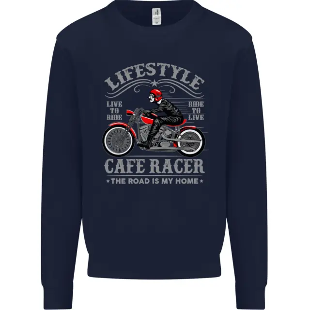Felpa Maglione Lifestyle Cafe Racer Biker Moto da Uomo 2
