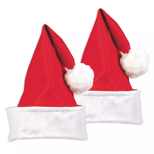 2 X Niños Navidad Santa Claus Sombrero Fiesta Festivo Accesorio de Disfraz