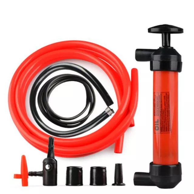 Manual Siphon Pump Tool Kit Transfer Petrol Diesel Oil Fluid Syphon Extractor UK