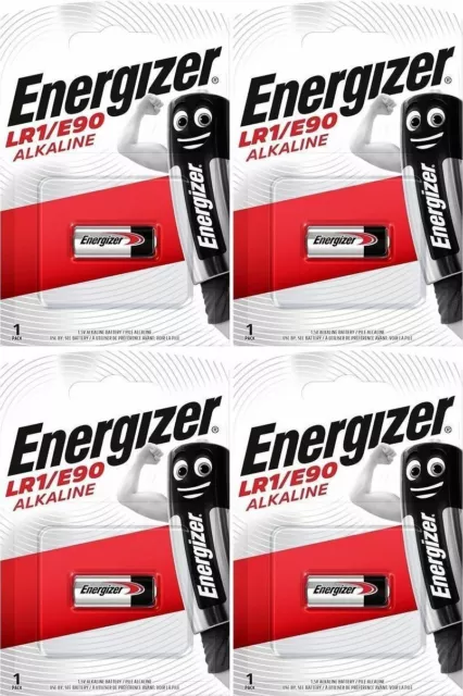 4 x ENERGIZER E90 N M9100 LR1 GP910A KN 1.5V Alkaline Batteries Long expiry