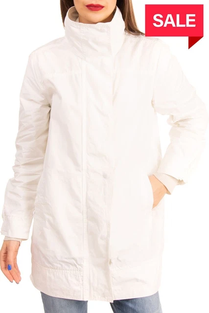 RRP €355 DKNY PURE Impermeabile Taglia 0P Polsini Elasticizzati Trattati Collo Imbuto