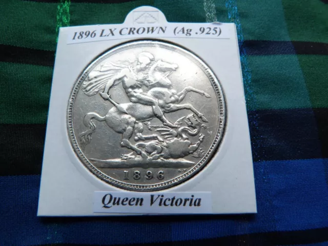 1896 Victorian Silver Crown (Ag .925)  Queen Victoria pre 1920