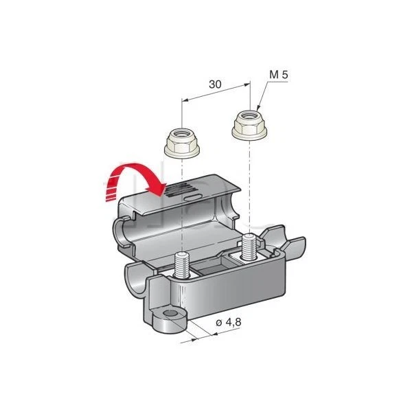 Porte-fusibles 1 Mega + 4 Midi - Boîtier Ignifuge IP67, Pour Camping-car, Bateau, Voiture 12V/36V - 5