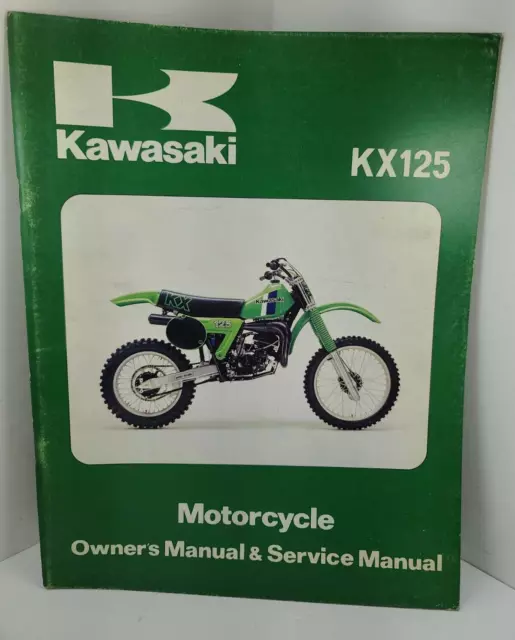 Kawasaki KX125 Motorcycle 1980 Shop Repair Owners Service Manual 99920-1123-01