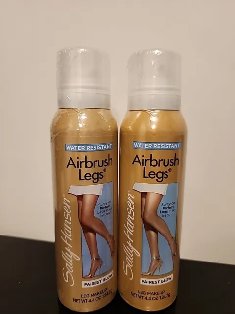 [2 PACK] Sally Hansen Airbrush Legs Fairest Glow 4.4 oz Spray On Leg Makeup RARE