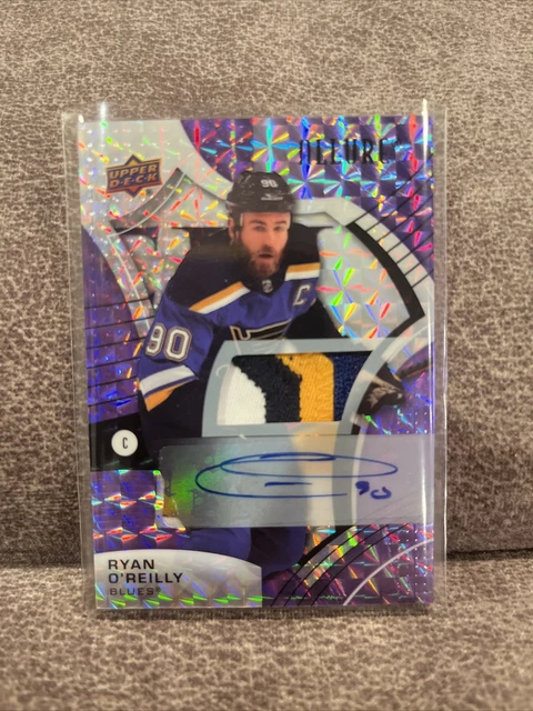 2021-22 Upper Deck Allure Purple Diamond Auto Patch #93 Ryan O'Reilly 4/10
