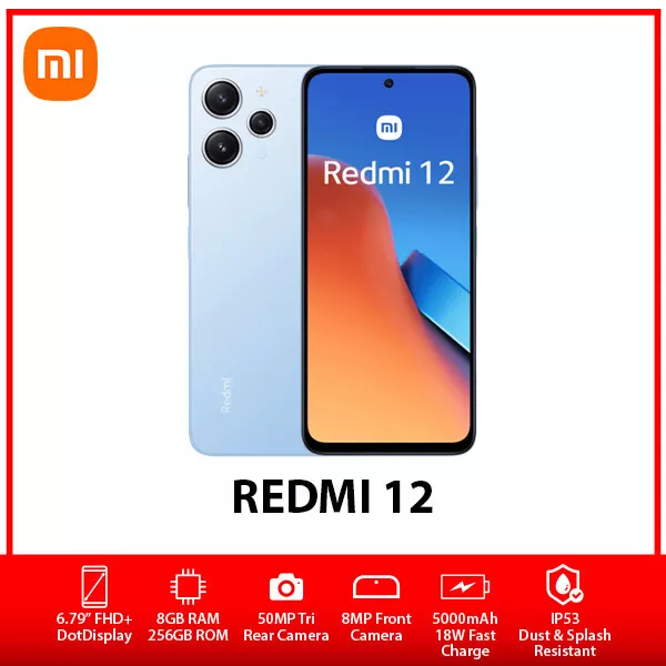 (Unlocked)Xiaomi Redmi 13C 6+128GB BLACK Dual SIM Octa Core Android Cell  Phone