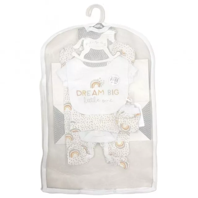 Baby Unisex Layette Clothing Gift Set 5 Piece ~ Dream Big ~ Cream ~ NB-6M ~ abg 2
