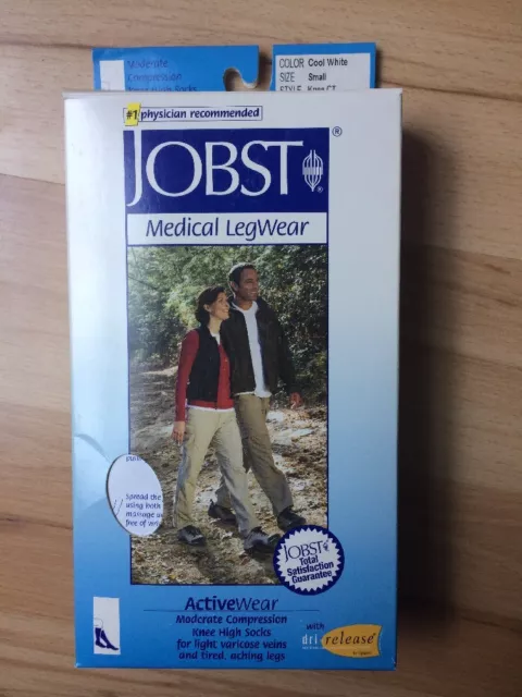 JOBST Medical LegWear chaussettes hautes genou compression modérée sable noir blanc 2