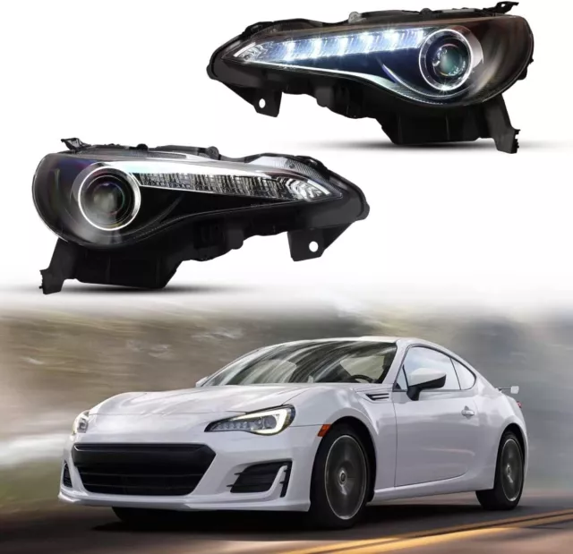 LED Headlights for 2013-2016 Scion FR-S 2013-2016 Toyota 86 Subaru BRZ DRL Lamps