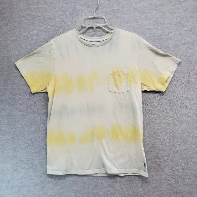 RVCA Men T-Shirt Medium Yellow Julian Davidson Collection Art By Kelsey Brookes