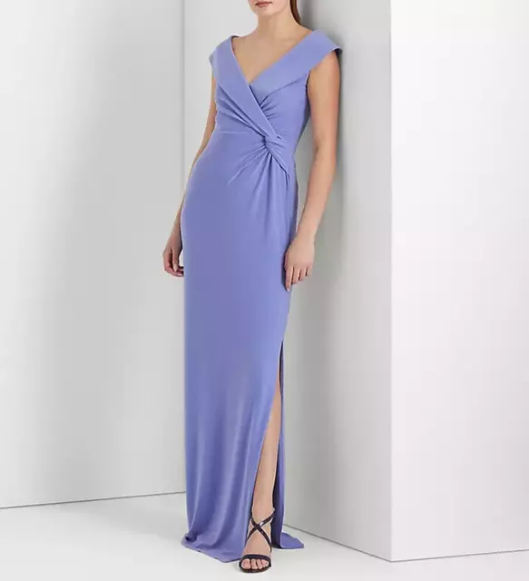 Ralph Lauren Jersey Off-the-Shoulder Gown MSRP $225 Size 6 # 1B 2073 New