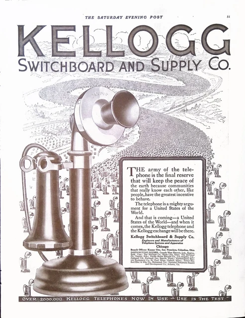 Vintage Magazine Ad Ephemera - Kellogg Switchboard & Supply Company