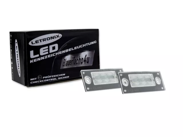 LETRONIX SMD LED Kennzeichenbeleuchtung Module für Audi RS4 B5 mit E-Prüfzeichen