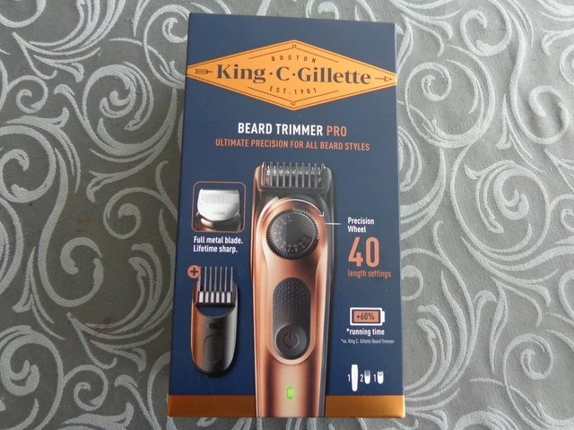 COFFRET BARBE KING C. Gillette Tondeuse à Barbe sans fil BEARD TRIMMER