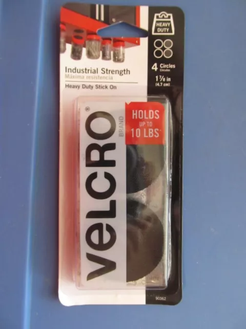 Velcro Coins  1 7/8" diameter Pack of 4 Sets  Black    #90362   NEW