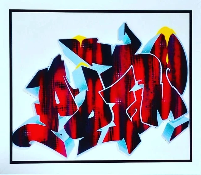 SONIC BAD : Graffiti Original sur Plan de Métro de New York , NYC