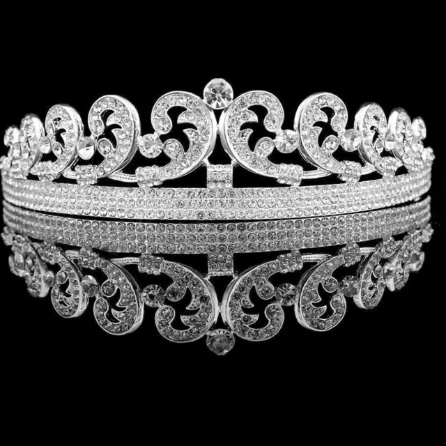 Crystal Princess Kate Tiara Wedding Bridal Crown Hair Accessory