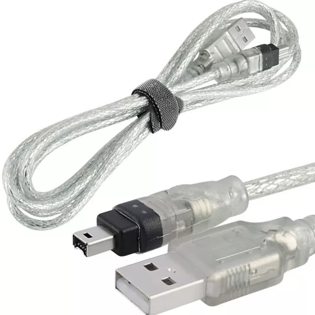 New 5ft USB To Firewire IEEE 1394 4 Pin iLink Adapter Data Cable USA