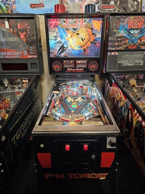 1987  Williams F 14 Tomcat Pinball Machine Leds  Professional Techs F-14