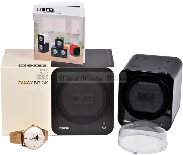 BOXY Brand Fancy Brick Single Automatic Watch Winder-model: 1FB-F -BRILLIANT! 2