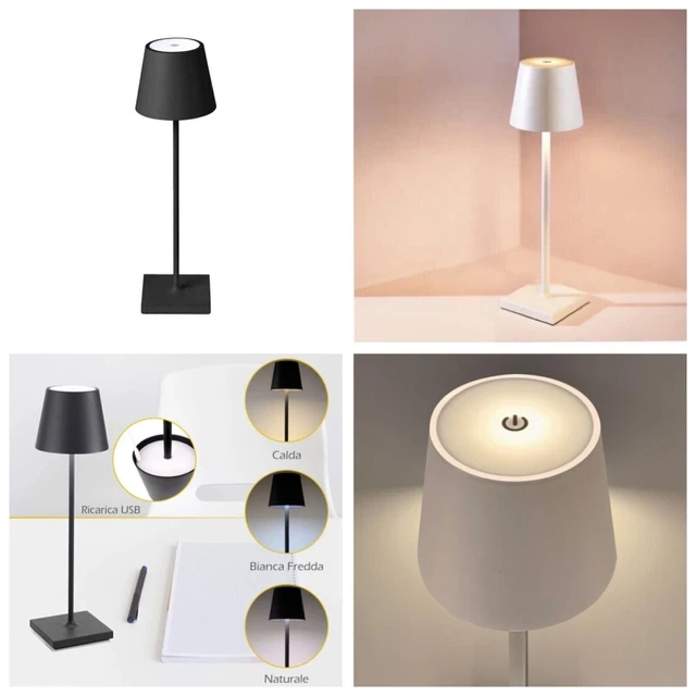 LAMPADA DA TAVOLO TOUCH 3 MODALITA' DI LUCE  DIMMERABILE 32 cm