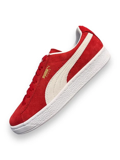 SNEAKER DA DONNA Puma Suede Classic Plus rosse bianche scarpe da