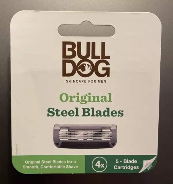 Bulldog Hautpflege 5 Klingen Original Herren Rasierklingen 4er Pack 8 12 KOSTENLOSER VERSAND