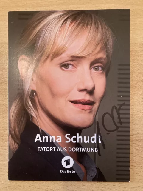 Anna Schudt Signierte Autogrammkarte Tatort Dortmund