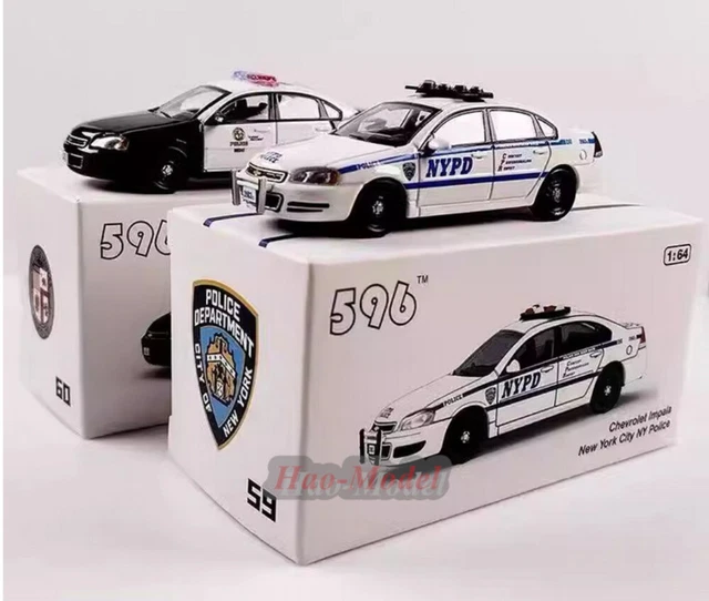 596 1/64 CHEVROLET NYPD LAPD police Car Model Alloy Diecast Display ...