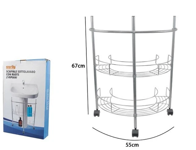 Meuble Sous Lavabo Hzuaneri 90x63cm - Avec 2 Portes, étagère Réglable Et Pieds Réglables, Blanc
