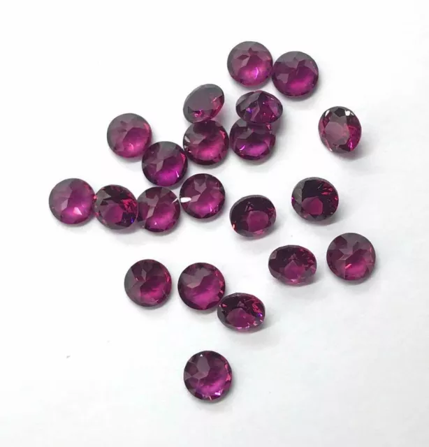 AAA + 4 MM granato rodolite naturale forma rotonda taglio sfaccettato pietra preziosa sciolta 20 pz 3