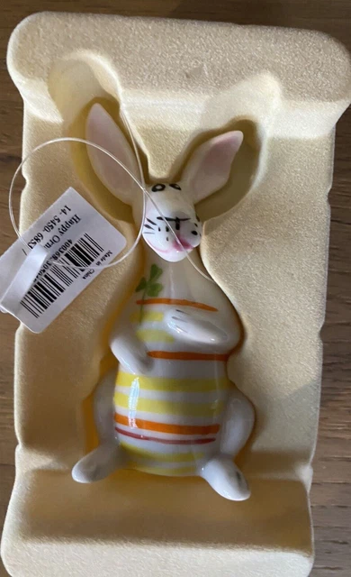 Villeroy & Boch Ostern Aufhänger Happy Ornament Osterhase mit Blume - Neu & OVP