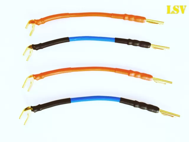 Van Damme Professional Blue Series Speaker Jumper Cable x4 (2 Pairs)